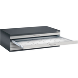 Artikelbild 1 für CP 7200 Planschrank schwarzgrau, weißaluminium 5 Schubladen 135,0 x 96,0 x 42,0 cm, Artikelnummer 682570