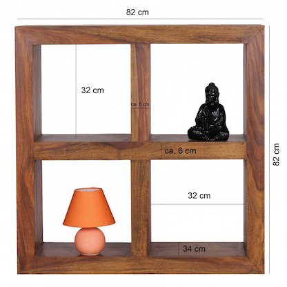 Artikelbild 2 für WOHNLING Bücherregal braun 82,0 x 34,0 x 82,0 cm, Artikelnummer 158921