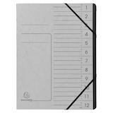 Artikelbild 1 für Exacompta Ordnungsmappen 12 Fächer grau, Artikelnummer 287023
