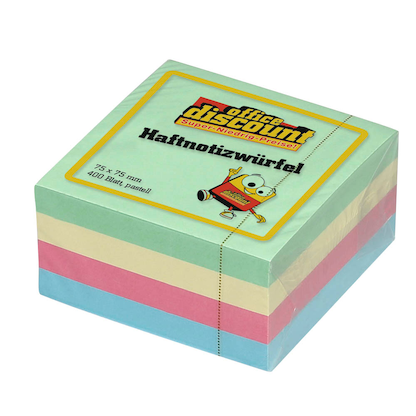 Artikelbild 2 für office discount pastell Haftnotizen farbsortiert, 1 Würfel, Artikelnummer 238985