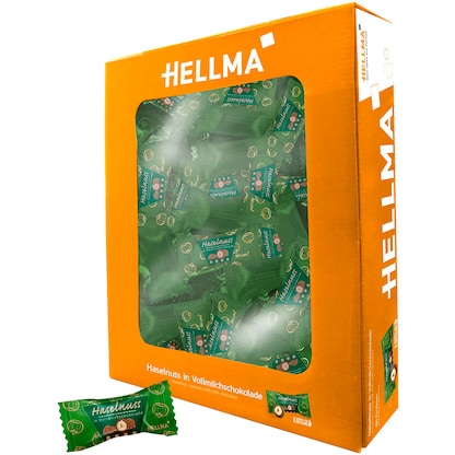 Artikelbild 12 für HELLMA Haselnuss mit Vollmilchschokolade Schokolade 380 St./912,0 g, Artikelnummer 183941