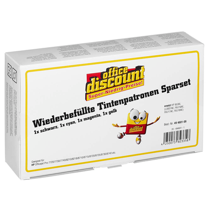 Artikelbild 2 für office discount schwarz, cyan, magenta, gelb Druckerpatronen kompatibel zu HP 953XL (3HZ52AE), 4er-Set, Artikelnummer 494601