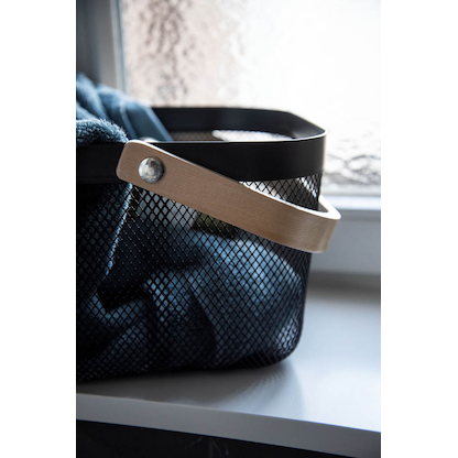 Artikelbild 5 für WENKO Bambusa Aufbewahrungskorb schwarz 25,0 x 25,0 x 17,0 cm, Artikelnummer 807101