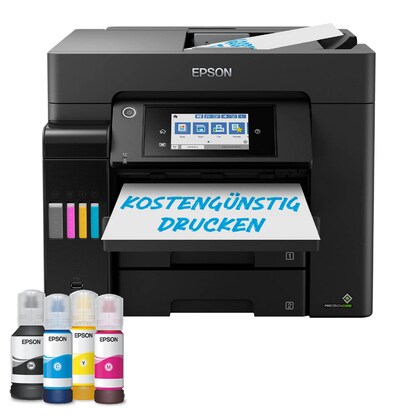 Artikelbild 2 für AKTION: EPSON EcoTank ET-5855 4 in 1 Tintenstrahl-Multifunktionsdrucker schwarz + GRATIS Ariete Airy Fryer 4 L Heißluftfritteuse mit 150 Euro CashBack, Artikelnummer 708137