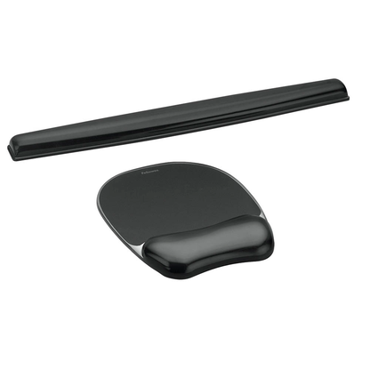 Artikelbild 5 für AKTION: Fellowes Mousepad mit Handgelenkauflage Crystals Gel schwarz + GRATIS Fellowes Tastatur-Handballenauflage, Artikelnummer 845592