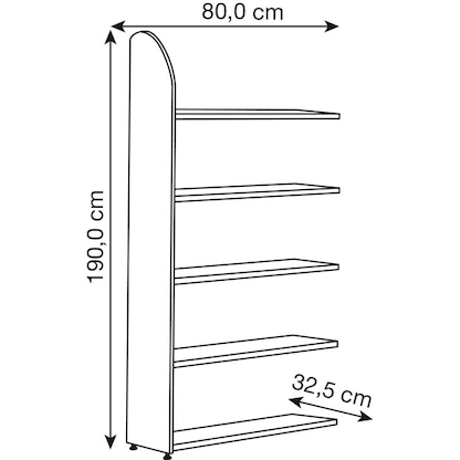 Artikelbild 2 für Kerkmann Aktenregal Dante lichtgrau 80,0 x 32,5 x 190,0 cm, Artikelnummer 658864