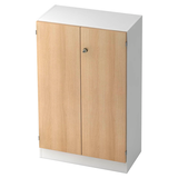 Artikelbild 1 für HAMMERBACHER Aktenschrank Gradeo, V6550/W/E/SG weiß, eiche 2 Fachböden 80,0 x 42,0 x 127,0 cm, Artikelnummer 628192
