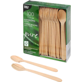 Artikelbild 1 für PAPSTAR Einweg-Kaffeelöffel pure, Holz, 100 St., Artikelnummer 130944