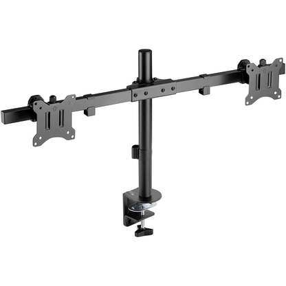 Artikelbild 2 für goobay Monitor-Halterung Fix 59394 schwarz für 2 Monitore, Tischklemme, Tischbohrung, Artikelnummer 984272