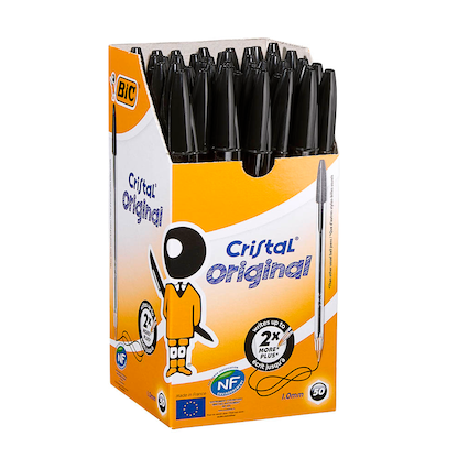 Artikelbild 6 für BIC Kugelschreiber Cristal transparent, Schreibfarbe: schwarz, 50 St., Artikelnummer 831495