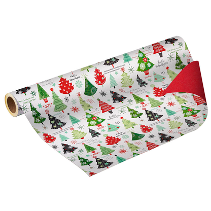 Artikelbild 24 für JUNG SCHÖNER VERPACKEN Geschenkpapier Cambridge Weihnachtsbaum mehrfarbig beidseitig bedruckt, 20,0 m, Artikelnummer 825740