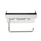 Artikelbild 1 für WENKO Toilettenpapierhalter mit Ablage 2in1 silber, Artikelnummer 813133