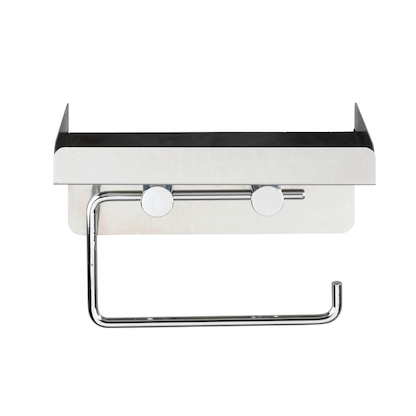 Artikelbild 2 für WENKO Toilettenpapierhalter mit Ablage 2in1 silber, Artikelnummer 813133
