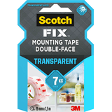 Artikelbild 1 für Scotch FIX™ TRANSPARENT doppelseitiges Klebeband 19,0 mm x 1,5 m, 1 Rolle, Artikelnummer 570798