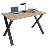 Artikelbild 1 für VCM my office Lona Schreibtisch sonoma-eiche rechteckig, X-Fuß-Gestell schwarz 110,0 x 50,0 cm, Artikelnummer 973697