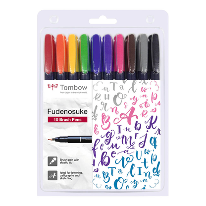 Artikelbild 22 für Tombow Fudenosuke Brush-Pens farbsortiert, 1 Set, Artikelnummer 301157