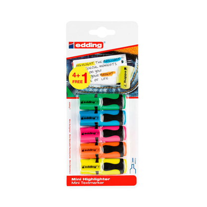 Artikelbild 15 für 4 + 1 GRATIS: edding 7 Mini Textmarker farbsortiert, 4 St. + GRATIS 1 St., Artikelnummer 347528