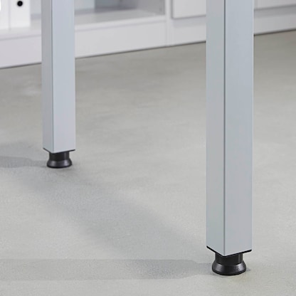 Artikelbild 7 für HAMMERBACHER JS16 höhenverstellbarer Schreibtisch nussbaum rechteckig, 4-Fuß-Gestell silber 160,0 x 80,0 cm, Artikelnummer 864191