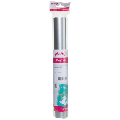Artikelbild 5 für plottiX Vinylfolie permanent silber 31,5 cm x 1,0 m, 1 Rolle, Artikelnummer 266967