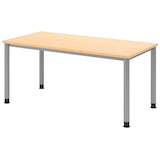 Artikelbild 1 für HAMMERBACHER HS16 höhenverstellbarer Schreibtisch ahorn rechteckig, 4-Fuß-Gestell silber 160,0 x 80,0 cm, Artikelnummer 355552