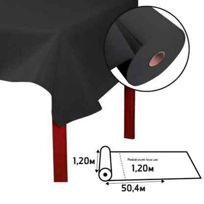 Artikelbild 4 für PROnappe Tischdecken schwarz 1,2 x 50,4 m, Artikelnummer 366249