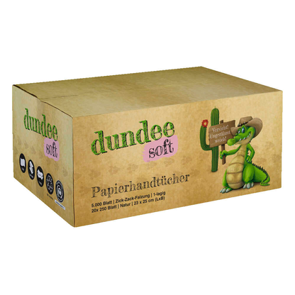 Artikelbild 4 für dundee Papierhandtücher 4011508 Zick-Zack-Falzung 1-lagig 5.000 Tücher, Artikelnummer 528293
