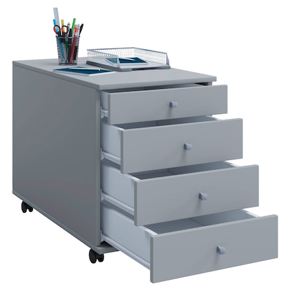 Artikelbild 6 für VCM my office Lona Rollcontainer grau 4 Auszüge 42,0 x 75,0 x 57,0 cm, Artikelnummer 905226