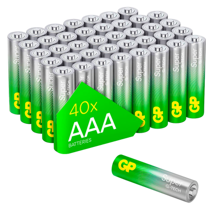 Artikelbild 2 für AKTION: 40 GP Batterien SUPER Micro AAA 1,5 V + GRATIS HARIBO Goldbären 175,0 g, Artikelnummer 819163