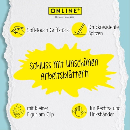 Artikelbild 5 für ONLINE® magiXX Fun Sports Gelschreiber Football 0,7 mm, Schreibfarbe: blau, 1 St., Artikelnummer 237978