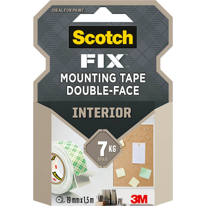 Artikelbild 16 für Scotch FIX™ INTERIOR doppelseitiges Klebeband 19,0 mm x 1,5 m, 1 Rolle, Artikelnummer 570836