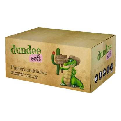 Artikelbild 5 für dundee Papierhandtücher 4011508 Zick-Zack-Falzung 1-lagig 5.000 Tücher, Artikelnummer 528293