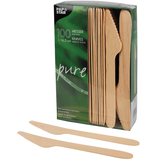 Artikelbild 1 für PAPSTAR Einweg-Messer pure, Holz, 100 St., Artikelnummer 130751