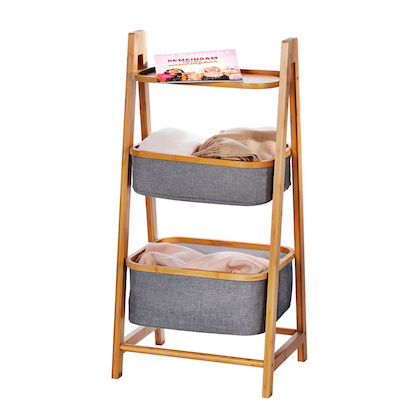 Artikelbild 4 für WENKO Beistellregal Bahari braun, grau 44,0 x 34,0 x 91,0 cm, Artikelnummer 530797