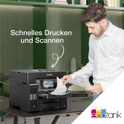 Artikelbild 10 für AKTION: EPSON EcoTank ET-5855 4 in 1 Tintenstrahl-Multifunktionsdrucker schwarz + GRATIS Ariete Airy Fryer 4 L Heißluftfritteuse mit 150 Euro CashBack, Artikelnummer 708137