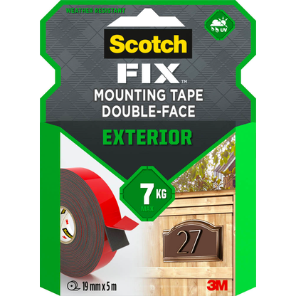 Artikelbild 20 für Scotch FIX™ EXTERIOR doppelseitiges Klebeband 19,0 mm x 5,0 m, 1 Rolle, Artikelnummer 570848