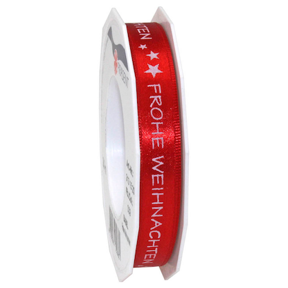 Artikelbild 2 für PRÄSENT Geschenkband Satin Babel matt rot 15,0 mm x 20,0 m, Artikelnummer 537302