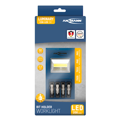 Artikelbild 12 für ANSMANN WL180B Bithalter LED Werkstattlampe blau 12,5 cm, Artikelnummer 532919