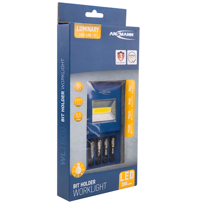 Artikelbild 13 für ANSMANN WL180B Bithalter LED Werkstattlampe blau 12,5 cm, Artikelnummer 532919