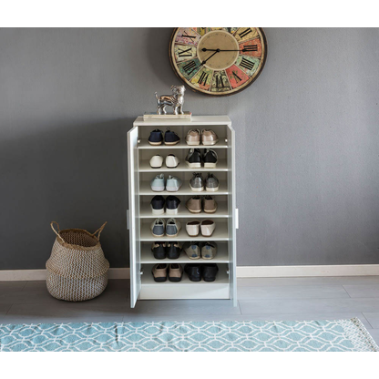 Artikelbild 5 für WOHNLING Schuhschrank, WL5.269 weiß 6 Fachböden 55,0 x 35,0 x 108,0 cm, Artikelnummer 906414