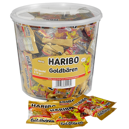 Artikelbild 1 für HARIBO Goldbären Minibeutel Fruchtgummi 100 St., Artikelnummer 786863