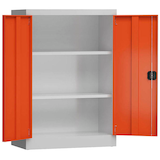 Artikelbild 1 für ClassiX Metallschrank X-530324 feuerrot, lichtgrau 92,0 x 42,0 x 120,0 cm, aufgebaut, Artikelnummer 183937