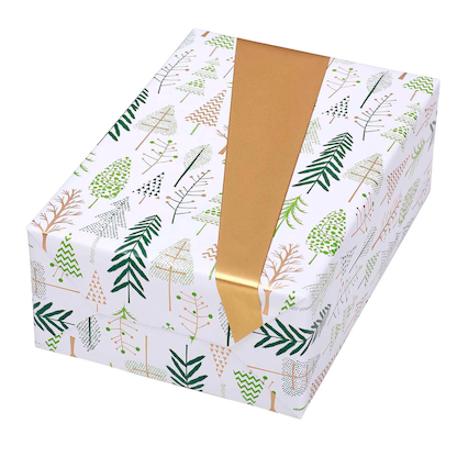 Artikelbild für JUNG SCHÖNER VERPACKEN Geschenkpapier Tromsö Bäume mehrfarbig beidseitig bedruckt, 20,0 m, Artikelnummer 317509