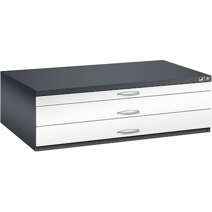 Artikelbild 4 für CP 7200 Planschrank schwarzgrau, verkehrsweiß 3 Schubladen 135,0 x 96,0 x 42,0 cm, Artikelnummer 683560