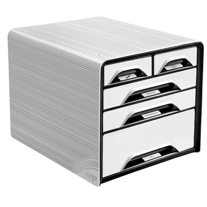 Artikelbild 3 für cep Schubladenbox Smoove schwarz/weiß 1072130121, DIN A4 mit 5 Schubladen, Artikelnummer 429734