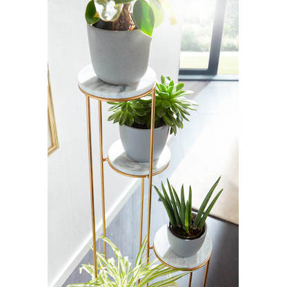 Artikelbild 5 für WOHNLING Pflanzenständer Metall gold rund 36,5 x 107,5 cm, Artikelnummer 166498