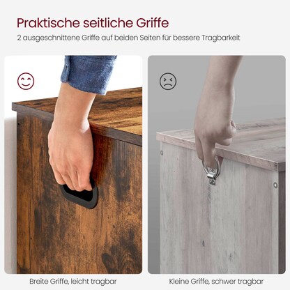 Artikelbild 7 für VASAGLE Sitztruhe LSB060T01 braun Holz 100,0 cm, Artikelnummer 263008