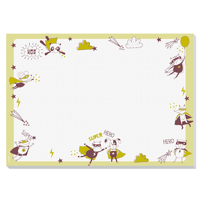 Artikelbild 16 für SIGEL Schreibtischunterlage Little Heroes hellgrün Papier 42,0 x 29,7 cm, 30,0 Blatt, Artikelnummer 655567