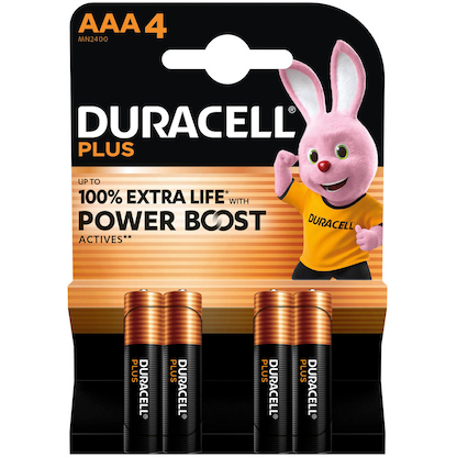 Artikelbild für 4 DURACELL Batterien PLUS Micro AAA 1,5 V, Artikelnummer 688547