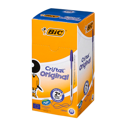 Artikelbild 5 für BIC Kugelschreiber Cristal transparent, Schreibfarbe: blau, 50 St., Artikelnummer 831453