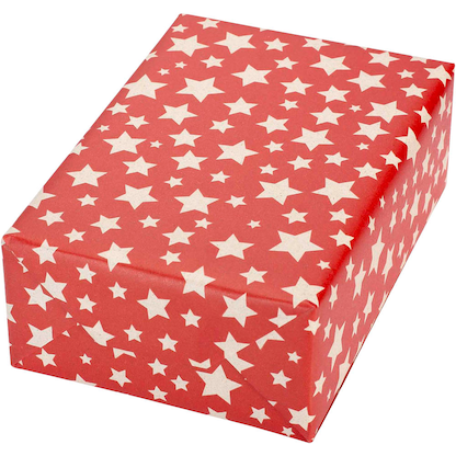 Artikelbild für JUNG SCHÖNER VERPACKEN Geschenkpapier Diadem Sterne rot, 20,0 m, Artikelnummer 317517